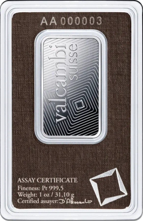 1 Uncja Platynowa Sztabka | Valcambi