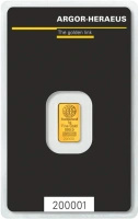 1g Złota Sztabka | Argor-Heraeus