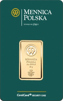 10 g Złota Sztabka | Mennica Polska (uszkodzony CertiCard)