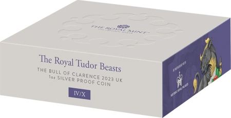 1 oz Tudor Beasts The Bull of Clarence Srebrna Moneta | Proof | 2023