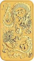1 Uncja Smok Prostokątna Złota Moneta | Mieszane Roczniki