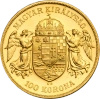 100 Koron Węgierskich Franciszek Józef I Złota Moneta