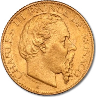20 Francs Charles III Monaco | Gold | 1878 - 1879