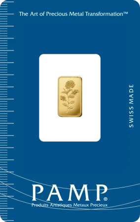 1g Złota Sztabka Róża | PAMP