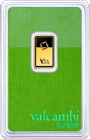 2,5g Złota Sztabka | Valcambi | Green Gold