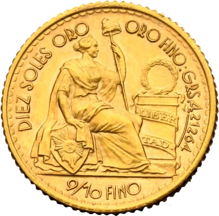 10 Peruvian Soles | Gold | mixed years