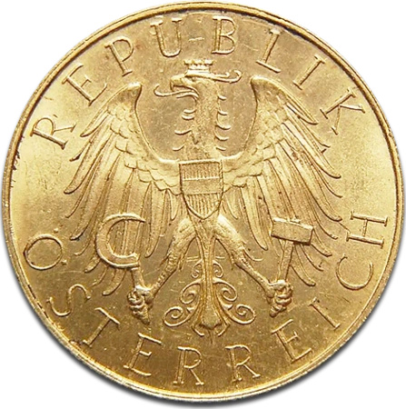 25 Szylingów Austriackich Złota Moneta | 1926 - 1938