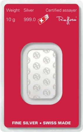 10g Srebrna Sztabka | Argor-Heraeus