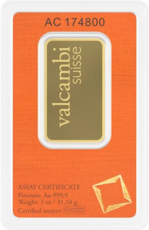 1 Uncja Złota Sztabka | Valcambi