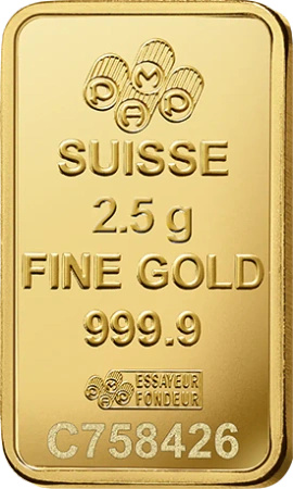 2.5g Gold Bar | PAMP Fortuna