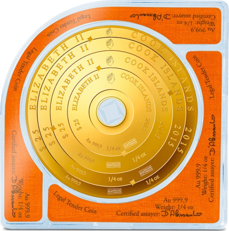 1 Uncja Wyspy Cooka Armilarna Złota Moneta Valcambi