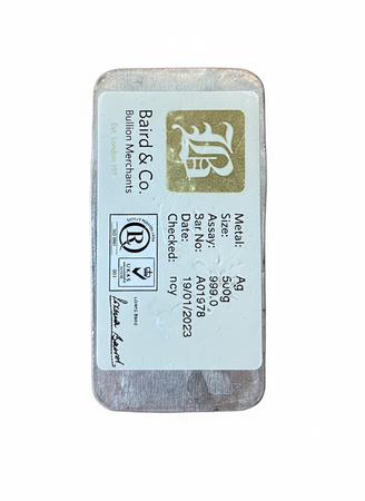 500g Srebrna Sztabka | Baird & Co.