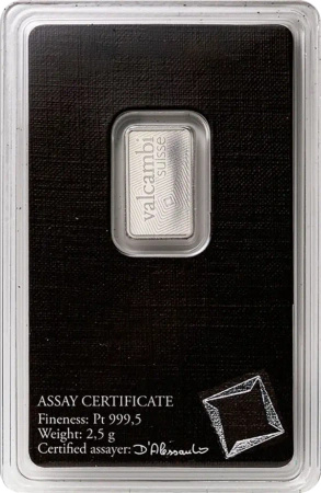 2.5g Platynowa Sztabka | Valcambi