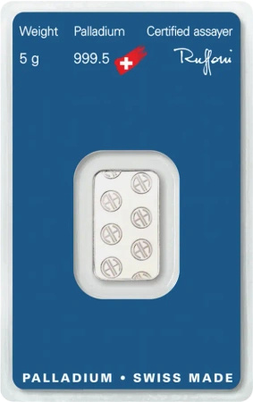 5g Sztabka Palladu | Argor-Heraeus