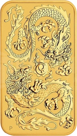 1 Uncja Smok Prostokątna Złota Moneta | Mieszane Roczniki
