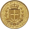 20 Lirów Sardynia Charles Albert Złota Moneta | 1831 - 1849