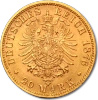 20 Marek Król Saksonii Albert I Złota Moneta | 1873 - 1902