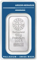 100g Sztabka Palladu | Argor-Heraeus