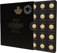 25 x 1g Liść Klonowy MapleGram Złote Monety | 2025