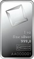 1 Uncja Srebrna Sztabka | Valcambi