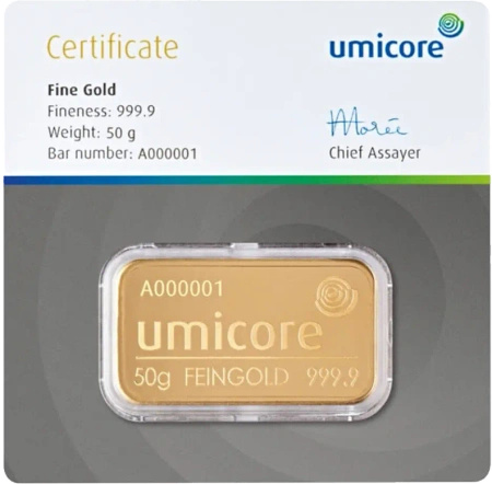 50g Gold Bar | Umicore