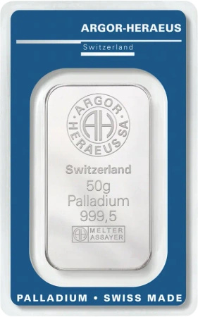 50g Sztabka Palladu | Argor-Heraeus