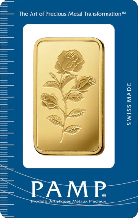 50g Złota Sztabka Róża | PAMP