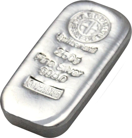 250g Srebrna Sztabka | Argor-Heraeus