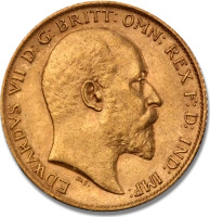 Pół Suwerena Edward VII Złota Moneta | Mieszane Roczniki