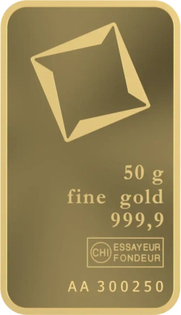 50g Złota Sztabka | Valcambi | Bita