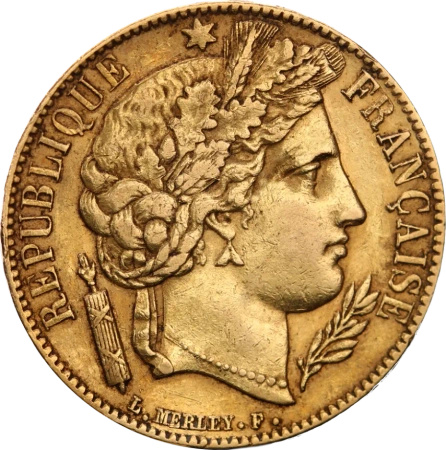 20 French Francs Cérès 2nd Republic | Gold | 1848-1852