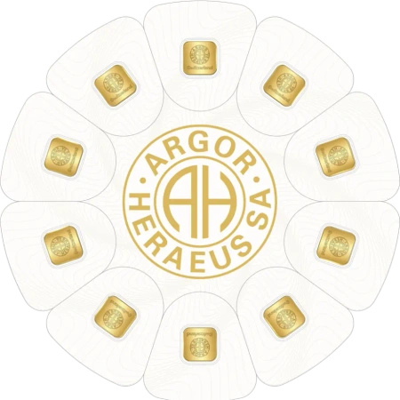 10 x 1g GoldSeed Złote Sztabki | Argor-Heraeus