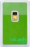 1g Złota Sztabka | Valcambi | Green Gold