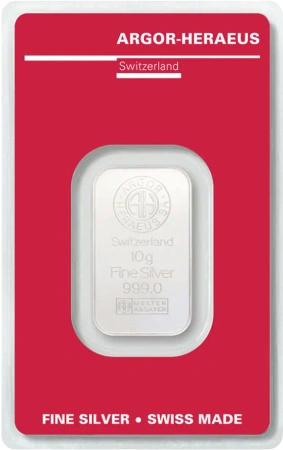 10g Srebrna Sztabka | Argor-Heraeus