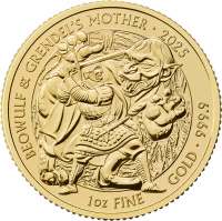1 oz Beowulf & Grendel Mity i Legendy Złota Moneta | 2025