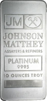 10 oz Platynowa Sztabka | Johnson Matthey