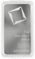 1 kg Srebrna Sztabka | Valcambi | Bita