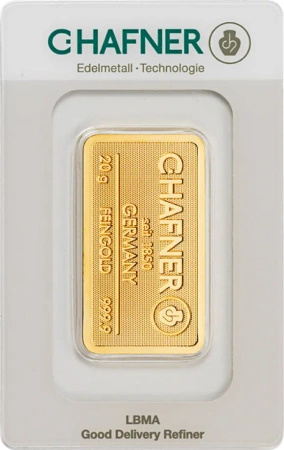 20g Złota Sztabka | C.Hafner