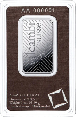 1 Uncja Sztabka Palladu | Valcambi