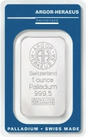 1 oz Sztabka Palladu | Argor Heraeus