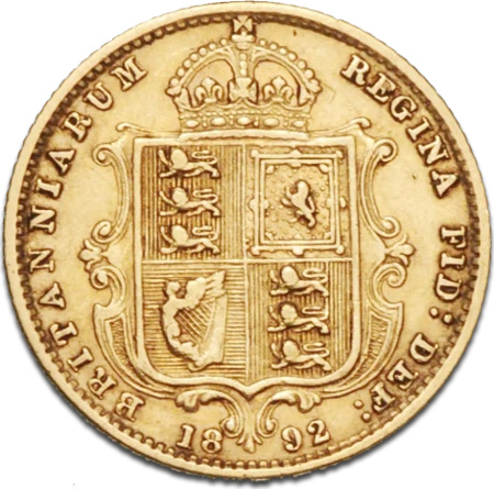 Pół Suwerena Królowa Wiktoria Jubileusz Złota Moneta | 1887 - 1893