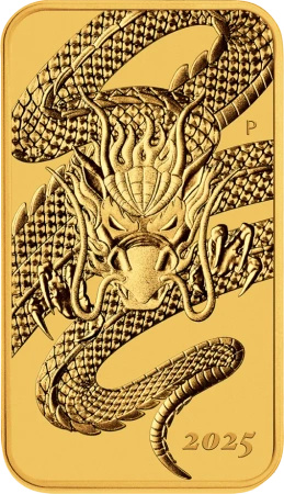 1 oz Smok Prostokątna Złota Moneta | 2025