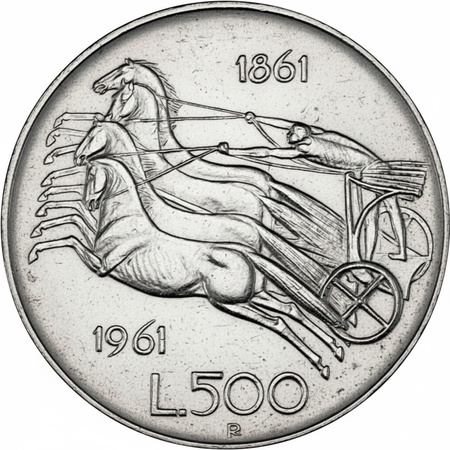 500 Lire Srebrna Moneta | 1861-1961