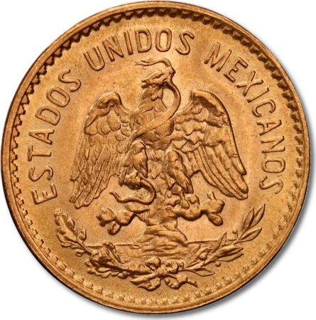 5 Peso Meksyk Hidalgo Złota Moneta | 1905 -1955