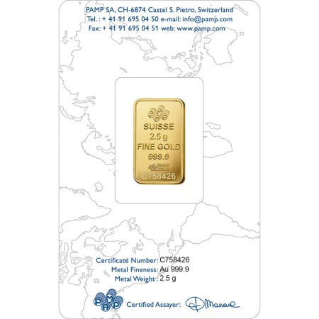 2.5g Złota Sztabka Róża | PAMP