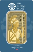 100g Britannia Sztabka Złota | Royal Mint