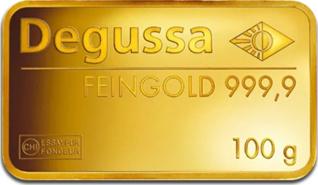 100g Gold Bar | Degussa