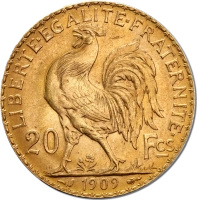 20 Franków Francja Marianna i Kogut Złota Moneta | 1899 -1914