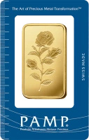 100g Złota Sztabka Róża | PAMP