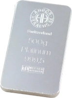 500g Platynowa Sztabka | Argor-Heraeus